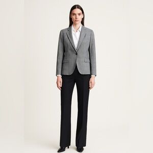 Brooks Brothers Women’s Wool Plaid Stellita Blazer Black/Gray Glen Check Size 8